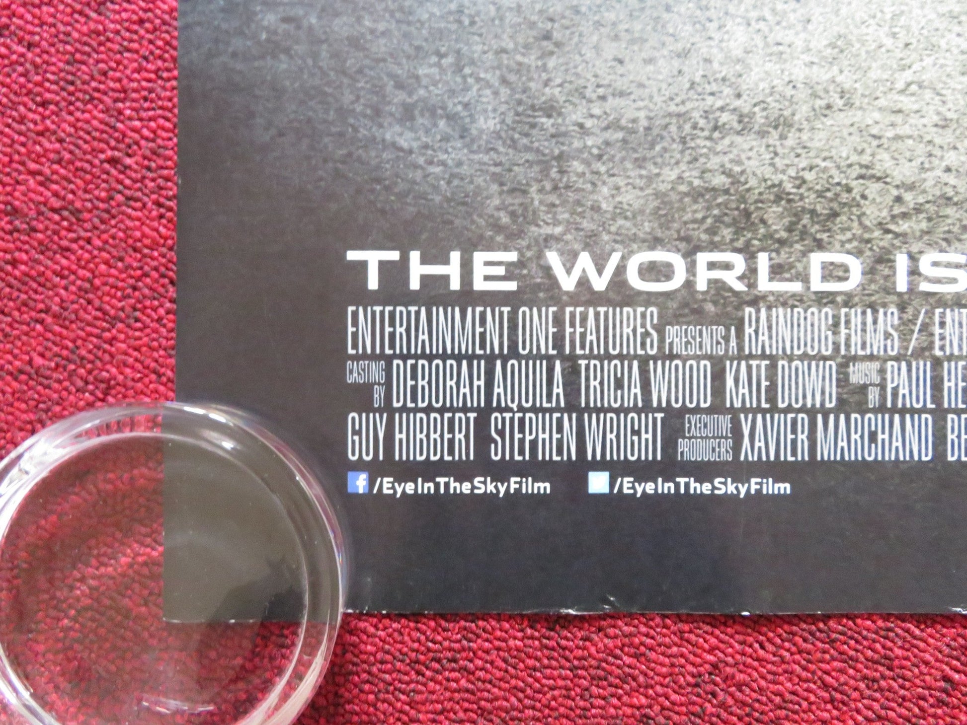 EYE IN THE SKY UK QUAD ROLLED POSTER HELEN MIRREN ALAN RICKMAN 2015 Rendezvous Cinema Movie posters