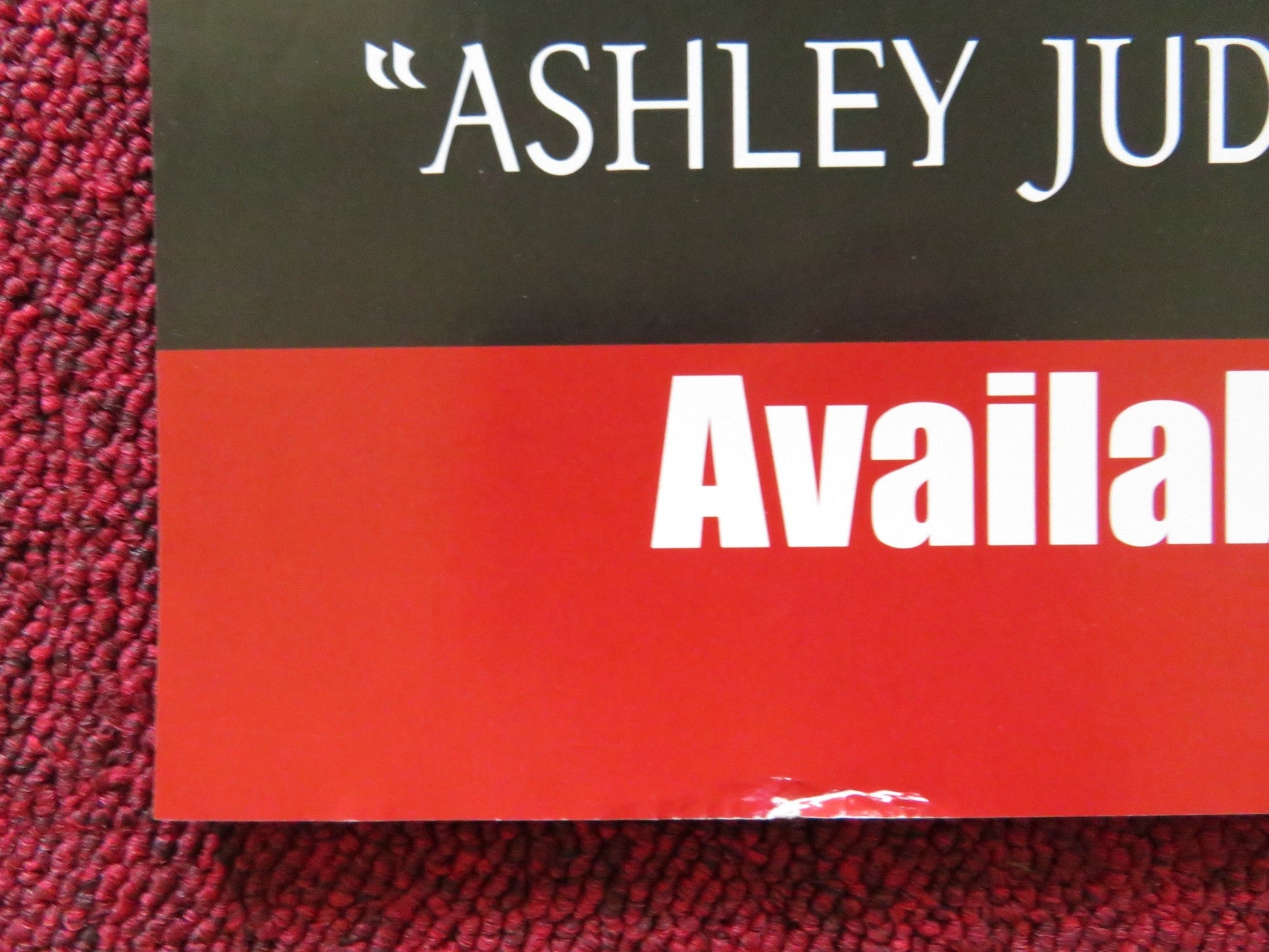 EYE OF THE BEHOLDER DVD & VHS VIDEO POSTER ASHLEY JUDD EWAN MCGREGOR 1999 Rendezvous Cinema Movie posters