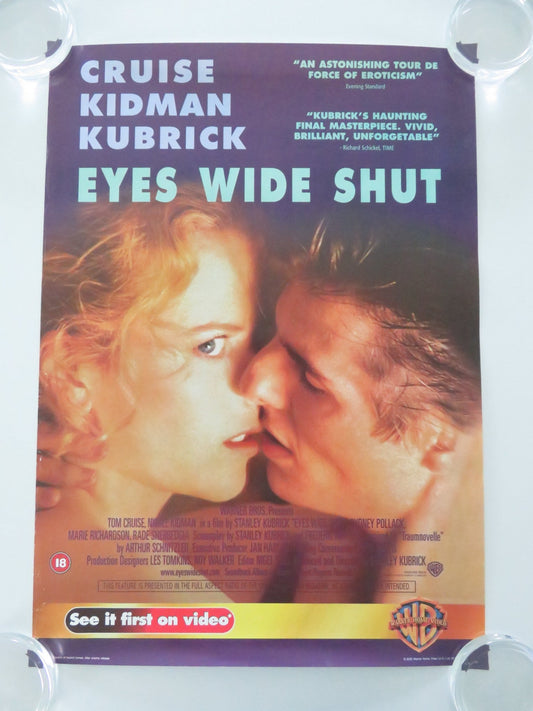 EYES WIDE SHUT VHS VIDEO POSTER TOM CRUISE NICOLE KIDMAN 1999 Movie posters