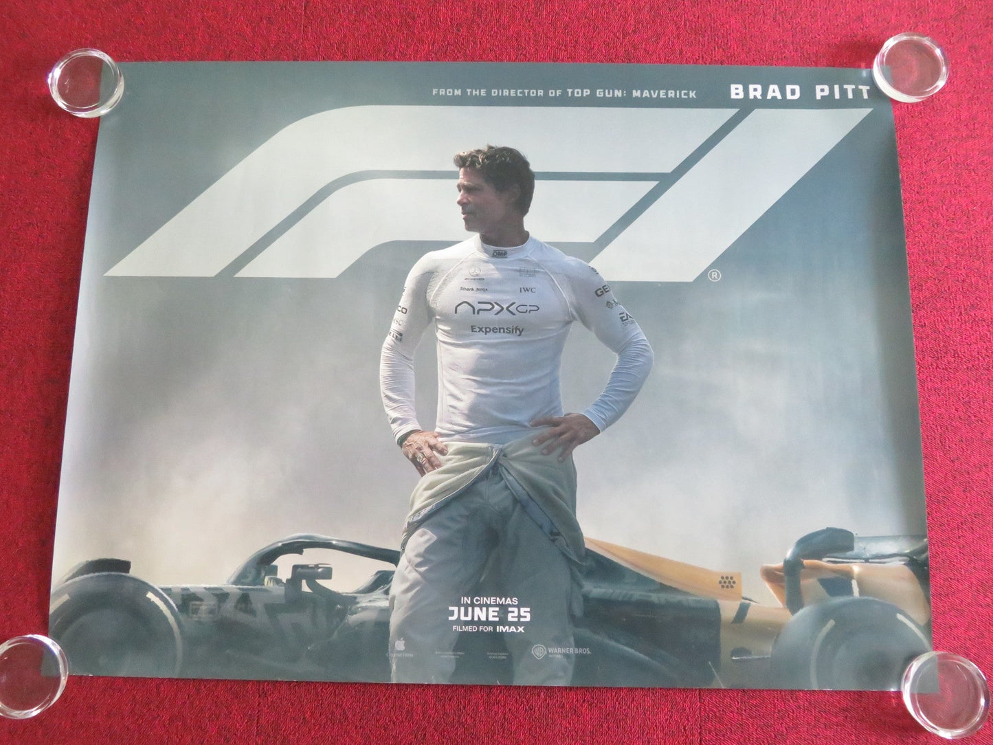 F1: THE MOVIE - A UK QUAD ROLLED POSTER BRAD PITT JAVIER BARDEM 2025 Movie posters