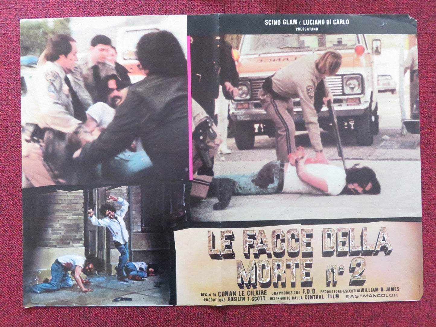 FACES OF DEATH II - A ITALIAN FOTOBUSTA POSTER MICHAEL CARR JAMES BRADY 1981 Rendezvous Cinema Movie posters