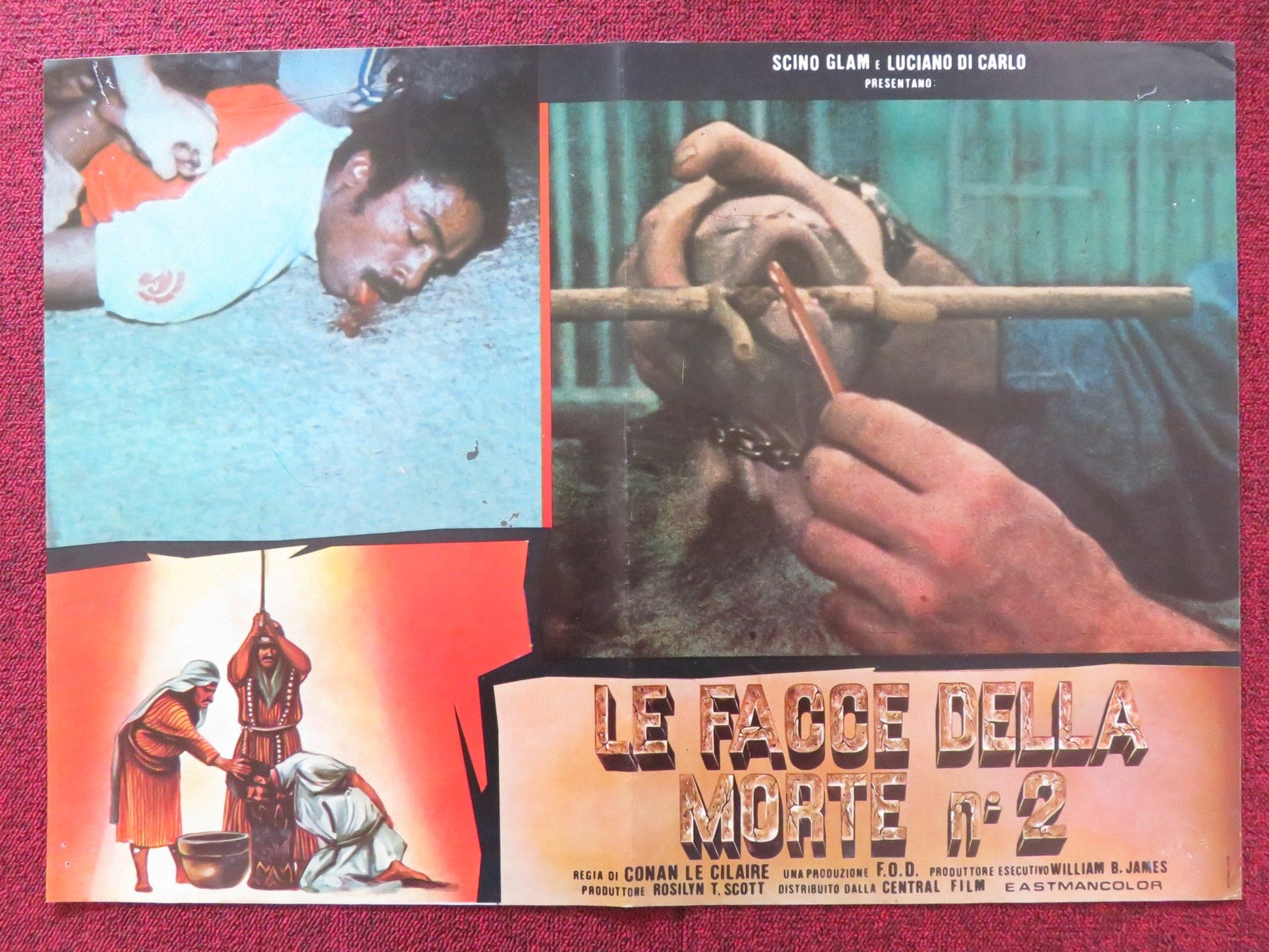 FACES OF DEATH II - B ITALIAN FOTOBUSTA POSTER MICHAEL CARR JAMES BRADY 1981 Rendezvous Cinema Movie posters