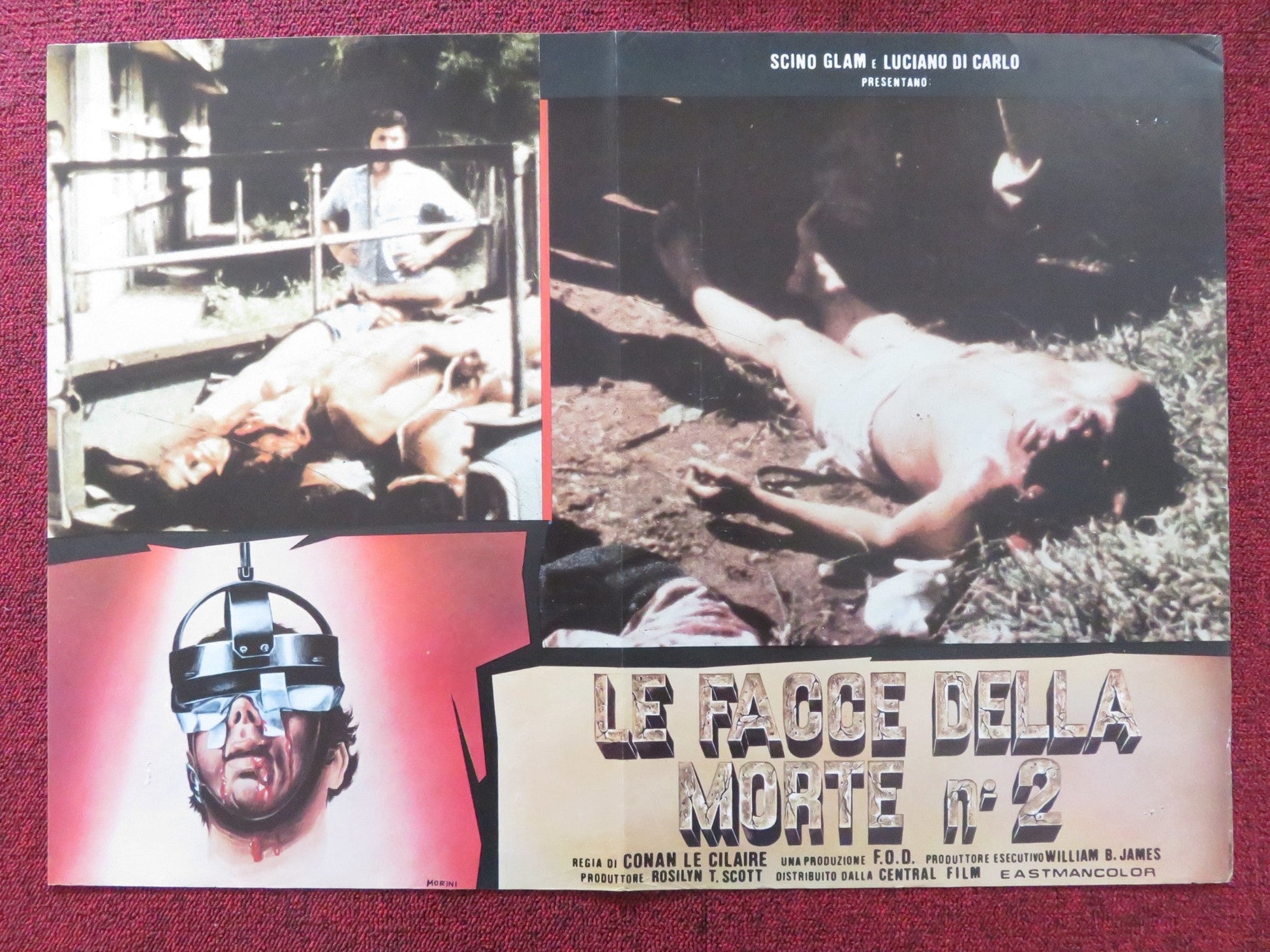 FACES OF DEATH II - C ITALIAN FOTOBUSTA POSTER MICHAEL CARR JAMES BRADY 1981 Rendezvous Cinema Movie posters
