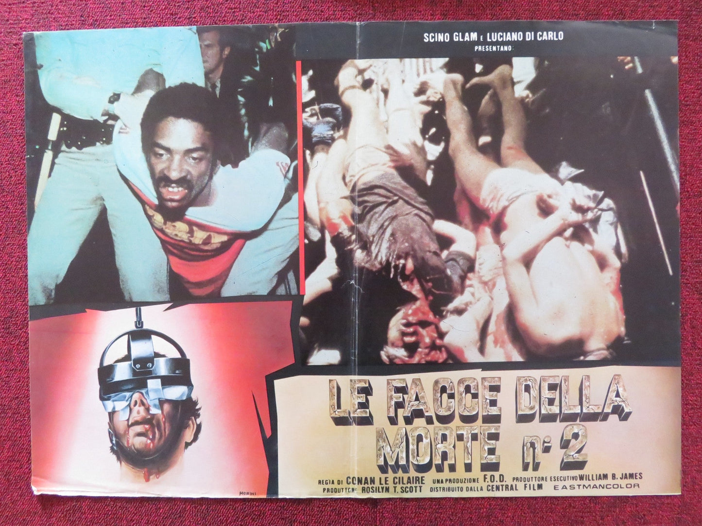 FACES OF DEATH II - D ITALIAN FOTOBUSTA POSTER MICHAEL CARR JAMES BRADY 1981 Rendezvous Cinema Movie posters