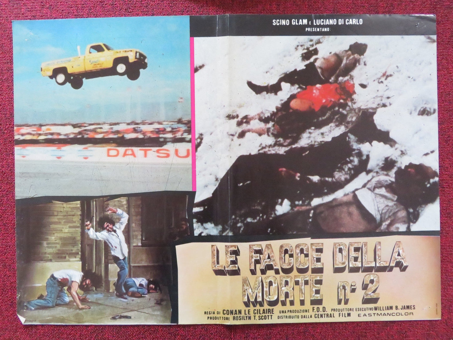 FACES OF DEATH II - E ITALIAN FOTOBUSTA POSTER MICHAEL CARR JAMES BRADY 1981 Rendezvous Cinema Movie posters