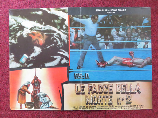 FACES OF DEATH II - F ITALIAN FOTOBUSTA POSTER MICHAEL CARR JAMES BRADY 1981 Rendezvous Cinema Movie posters