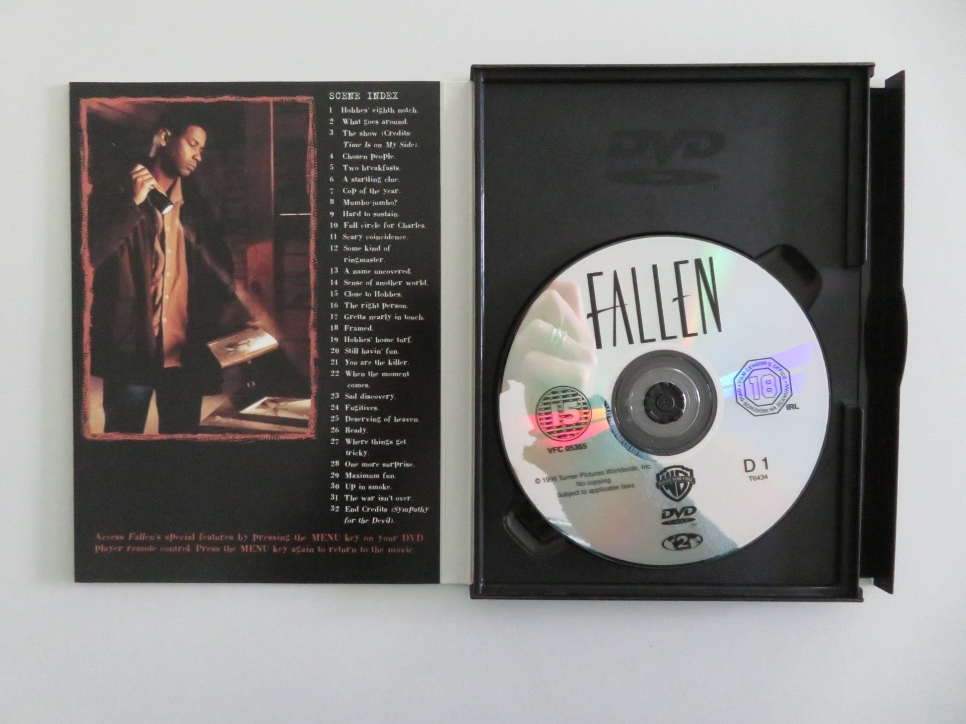 Fallen (DVD) Denzel Washington John Goodman 1998 Region 2 Movie posters