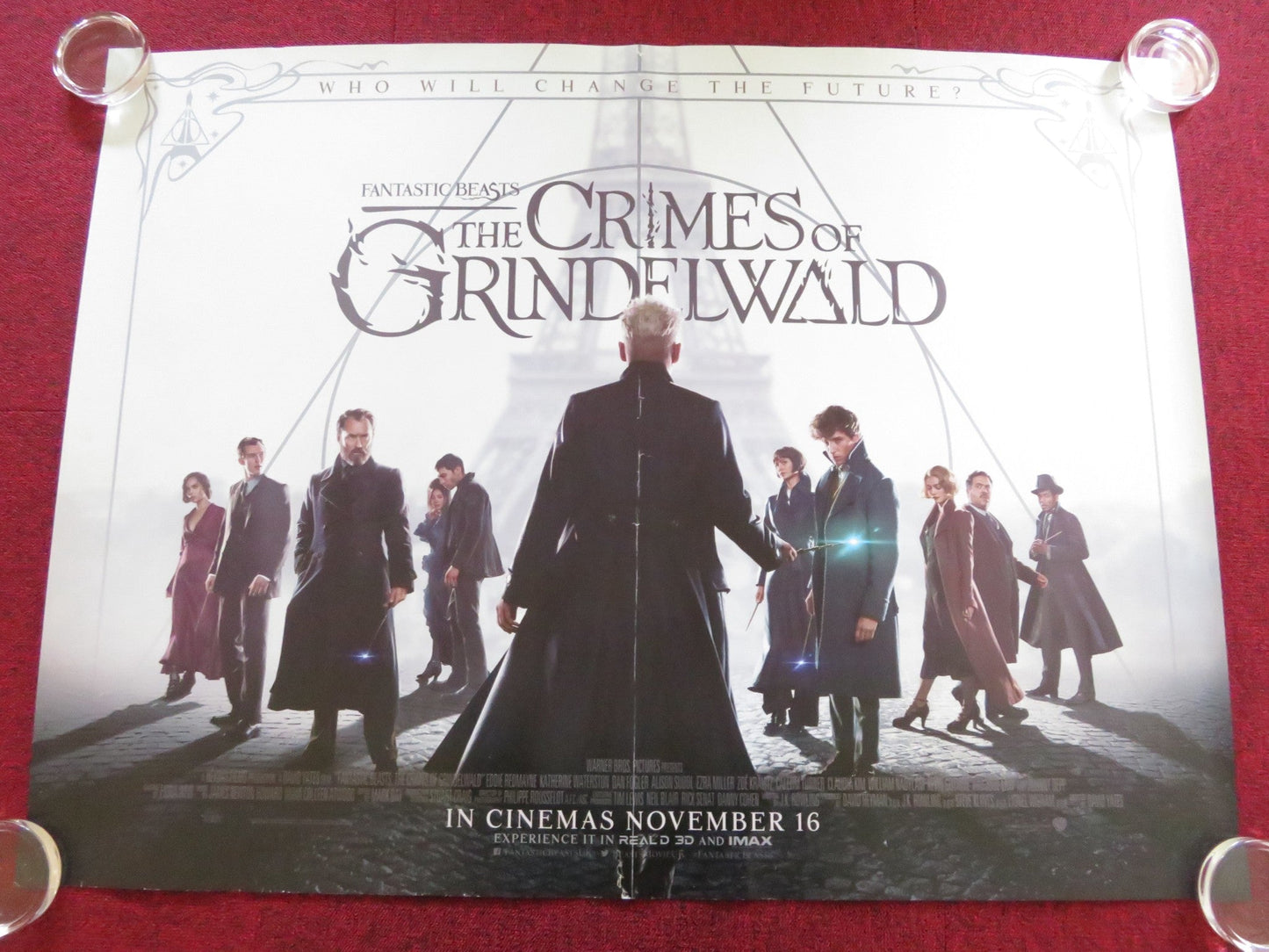 FANTASTIC BEASTS: THE CRIMES OF GRINDELWALD UK QUAD ROLLED POSTER J. DEPP 2018 Rendezvous Cinema Movie posters