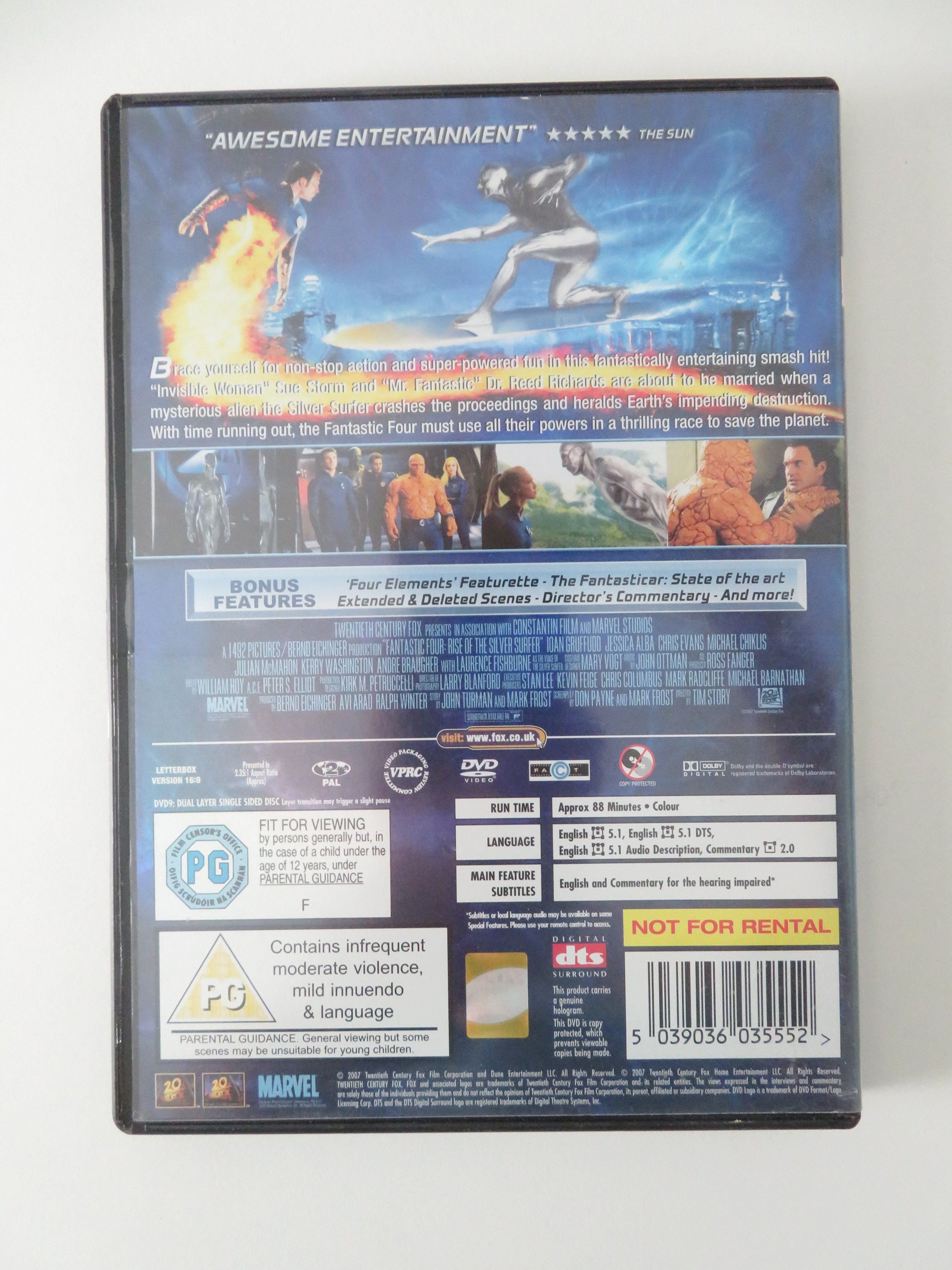 Fantastic Four: Rise of the Silver Surfer (DVD) Marvel Ioan Gruffudd 2007 Region 2 Movie posters