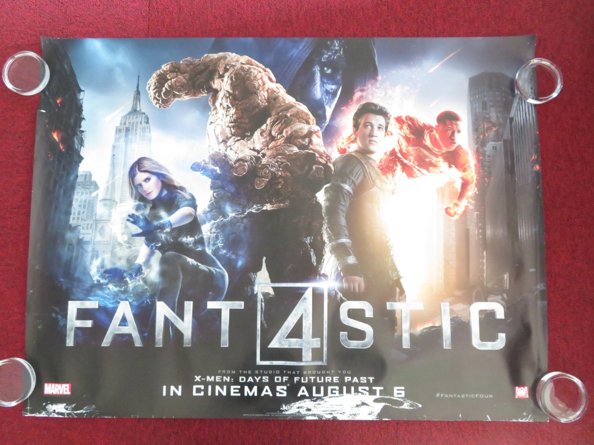 FANTASTIC FOUR UK QUAD ROLLED POSTER MILES TELLER JAMIE BELL 2015 Movie posters