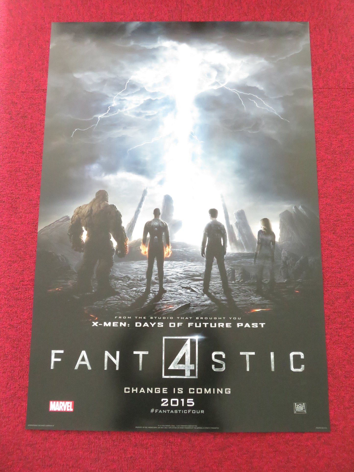 Fantastic Four US One Sheet Rolled Poster Marvel Miles Teller 2015 Movie posters