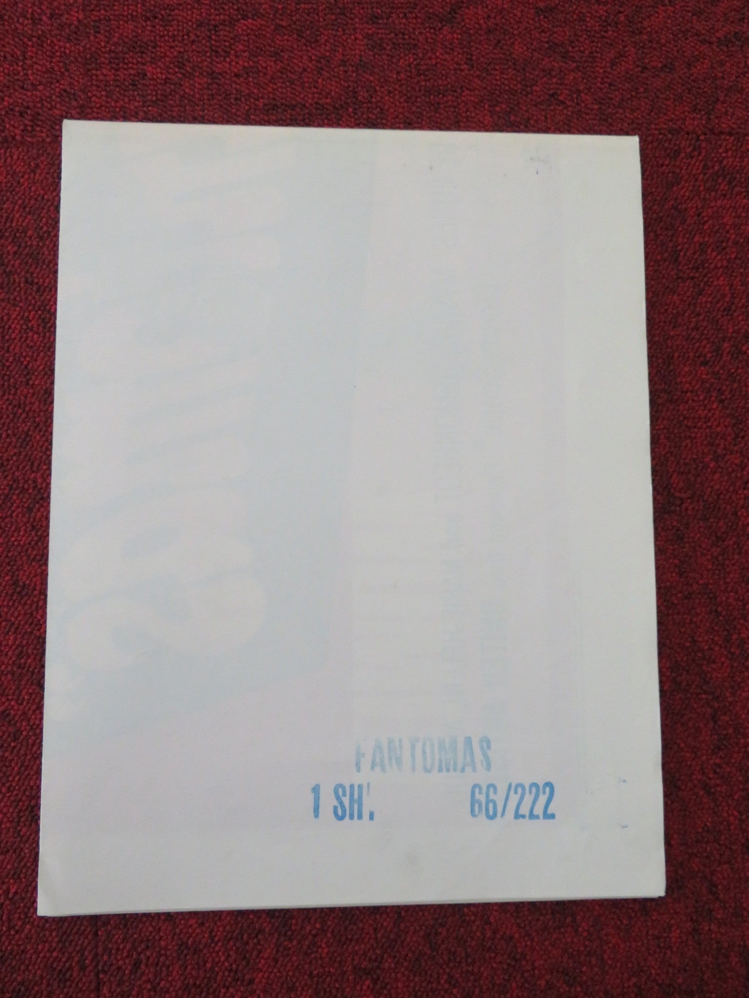 FANTOMAS FOLDED US ONE SHEET POSTER JEAN MARAIS LOUIS DE FUNES 1966 Movie posters