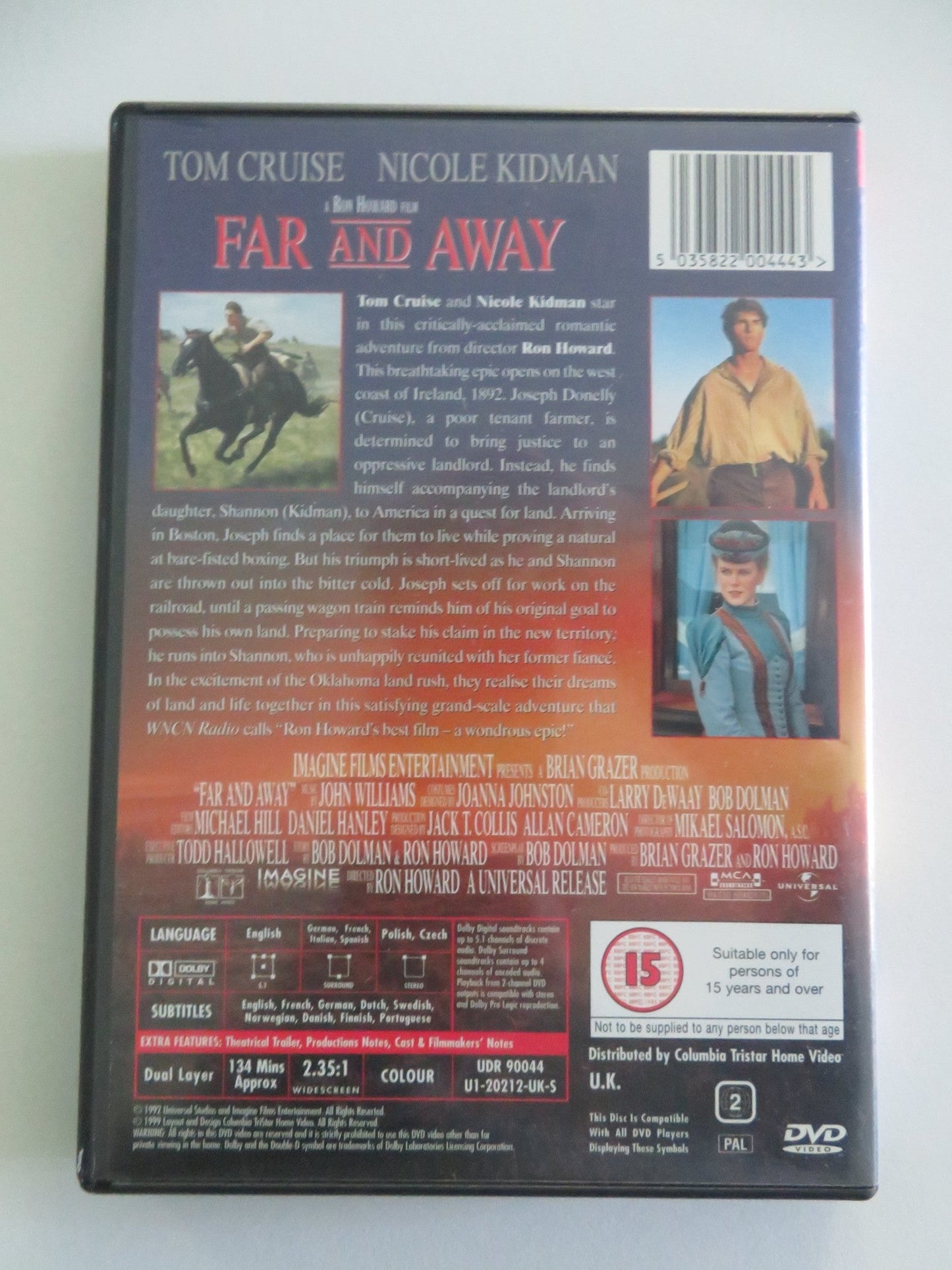 Far and Away (DVD) Tom Cruise Nicole Kidman 1992 Region 2 Movie posters