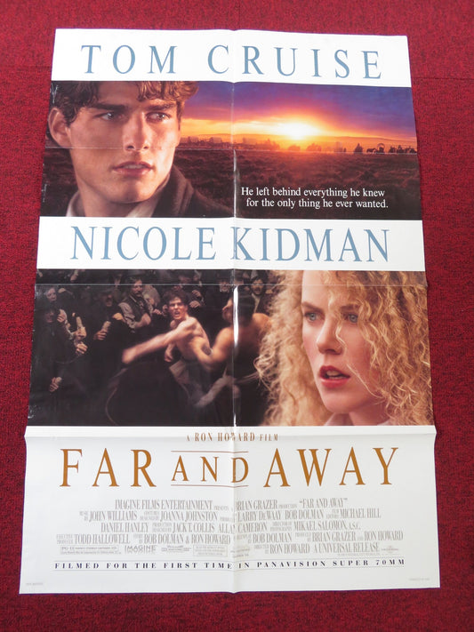 FAR AND AWAY FOLDED US ONE SHEET POSTER TOM CRUISE NICOLE KIDMAN 1992 Rendezvous Cinema Movie posters