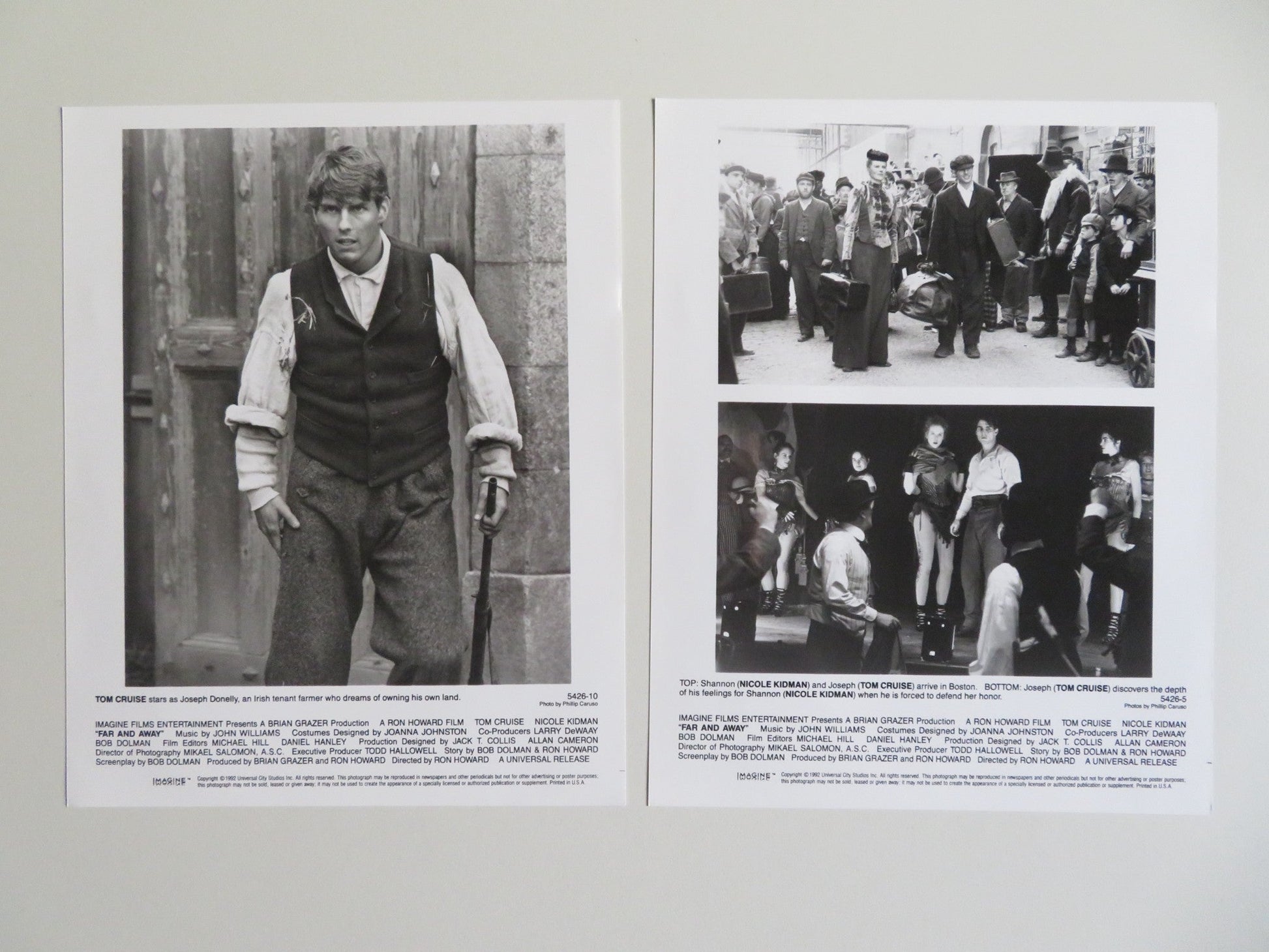 FAR AND AWAY PRESS KIT 1992 TOM CRUISE NICOLE KIDMAN Movie posters