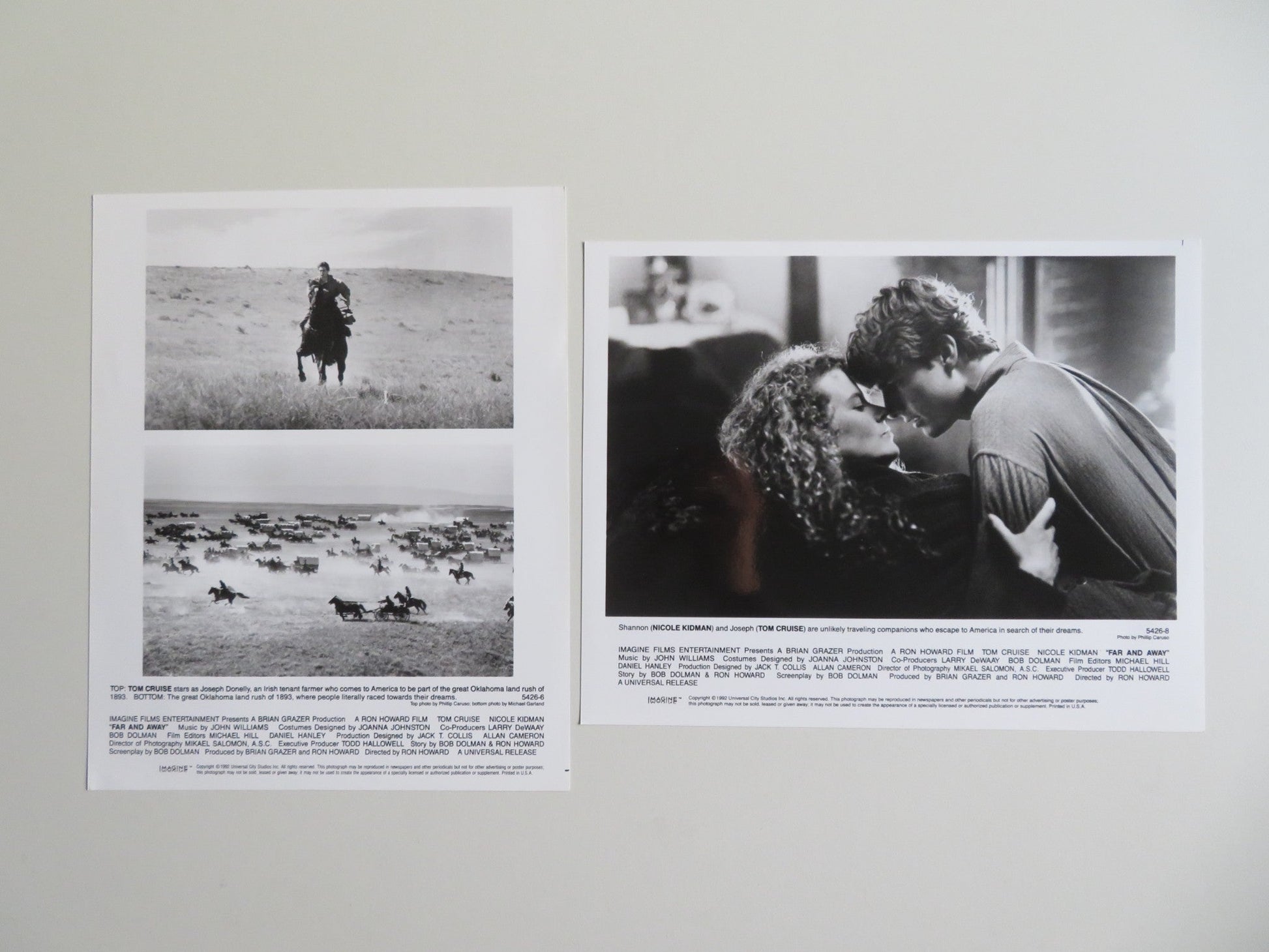 FAR AND AWAY PRESS KIT 1992 TOM CRUISE NICOLE KIDMAN Movie posters