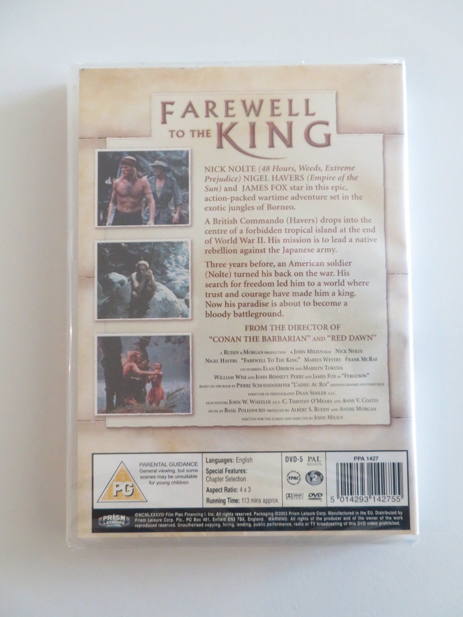 FAREWELL TO THE KING (DVD) NICK NOLTE NIGEL HAVERS 1989 REGION 2 Rendezvous Cinema Movie posters