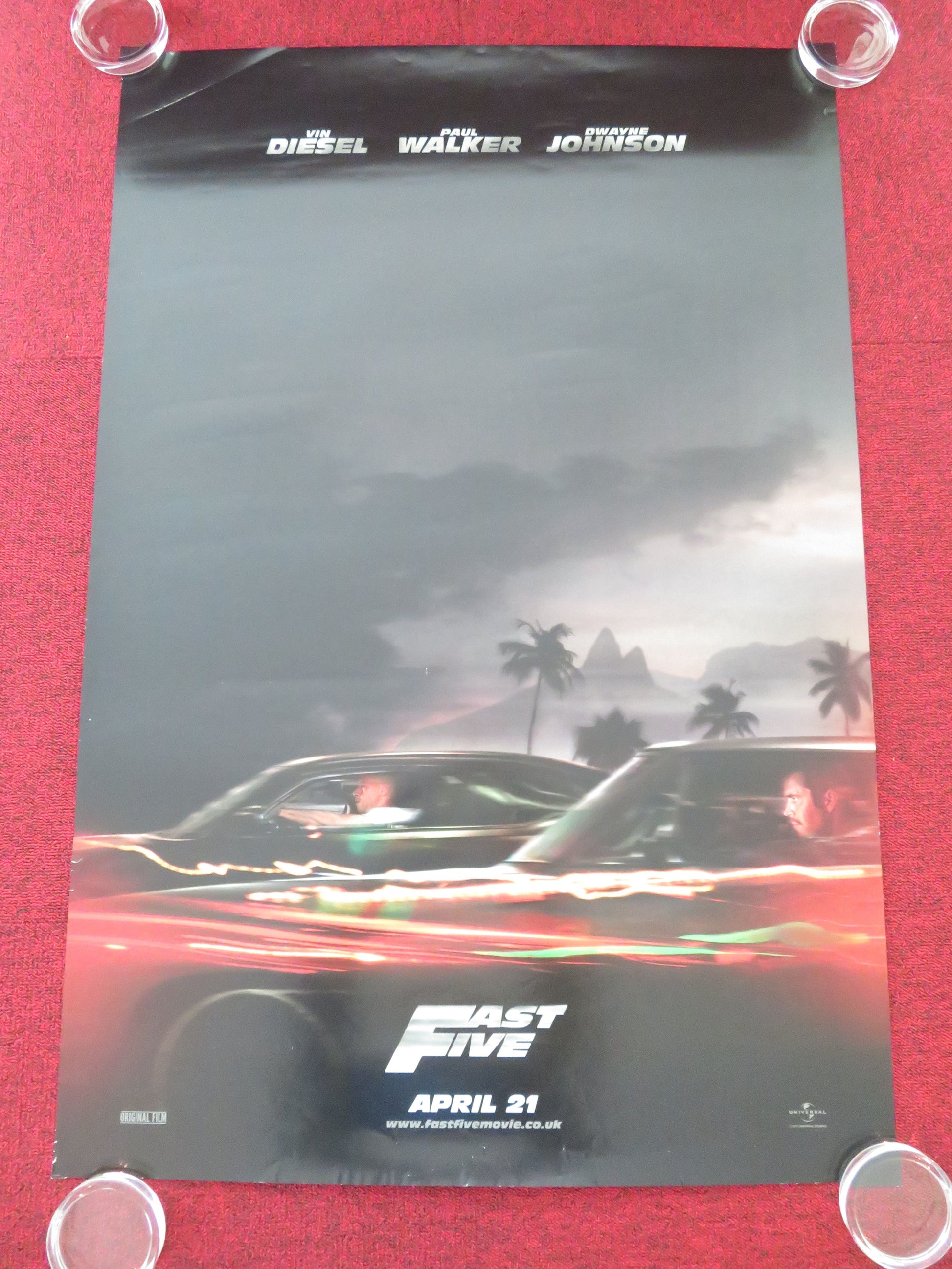 Fast and Furious 5 US One Sheet Rolled Poster Vin Diesel Paul Walker 2011 Movie posters