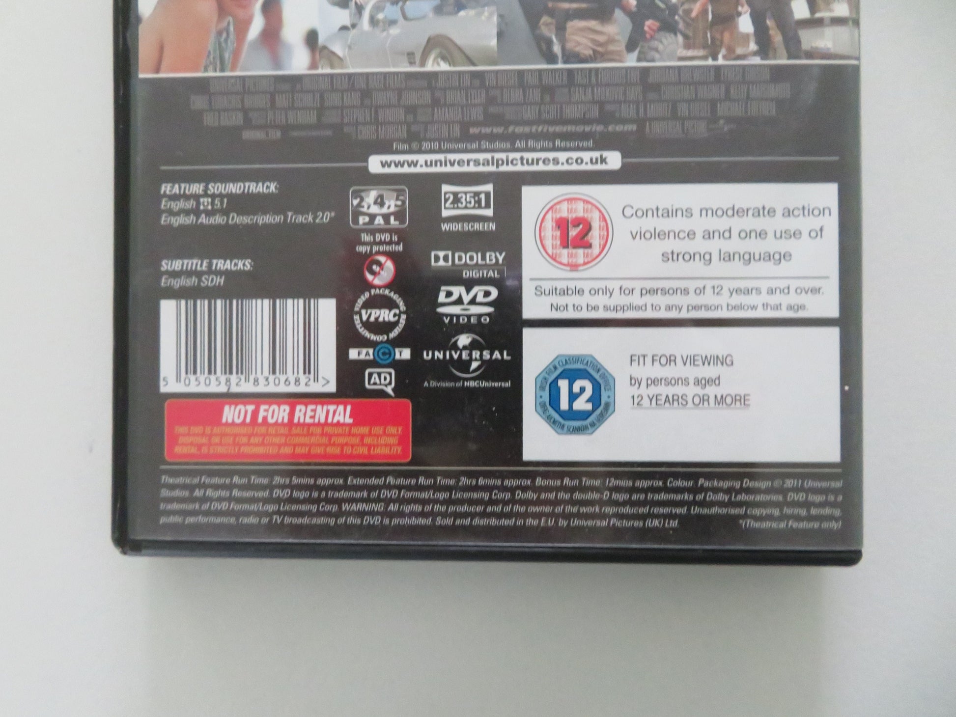 Fast & Furious 5 (DVD) Vin Diesel Paul Walker 2011 Region 2, 4, 5 Movie posters