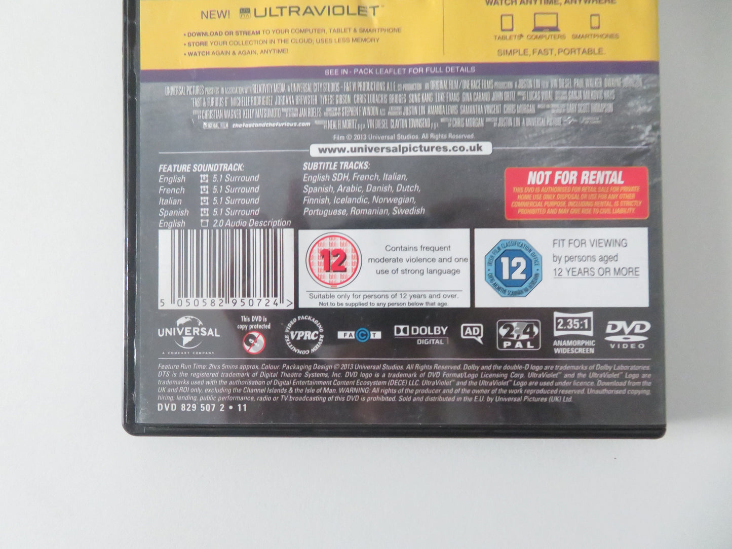 Fast & Furious 6 (DVD) Vin Diesel Paul Walker Dwayne Johnson 2013 Region 2, 4 Movie posters
