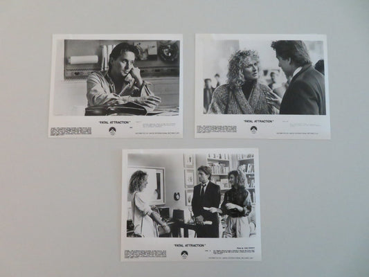 FATAL ATTRACTION MOVIE STILL PHOTO LOT OF 3 MICHAEL DOUGLAS GLENN CLOSE 1987 Movie posters