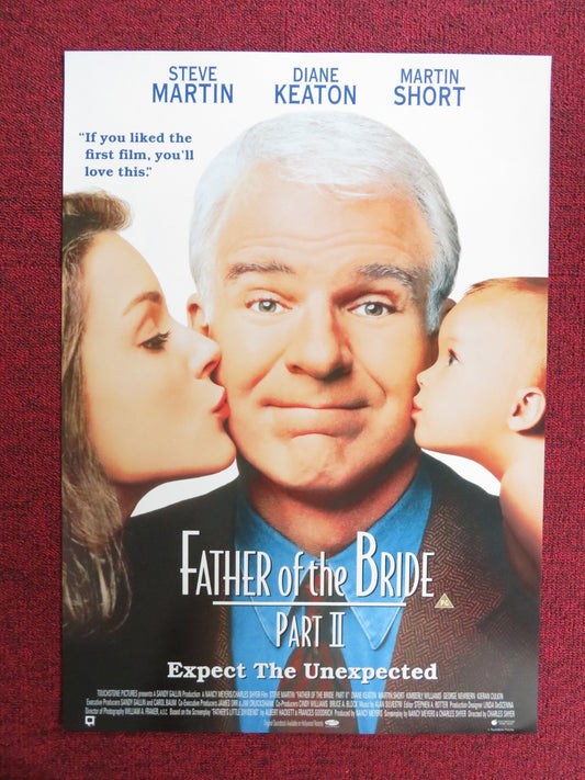 FATHER OF THE BRIDE PART II VHS VIDEO POSTER STEVE MARTIN DIANE KEATON 1995 Rendezvous Cinema Movie posters