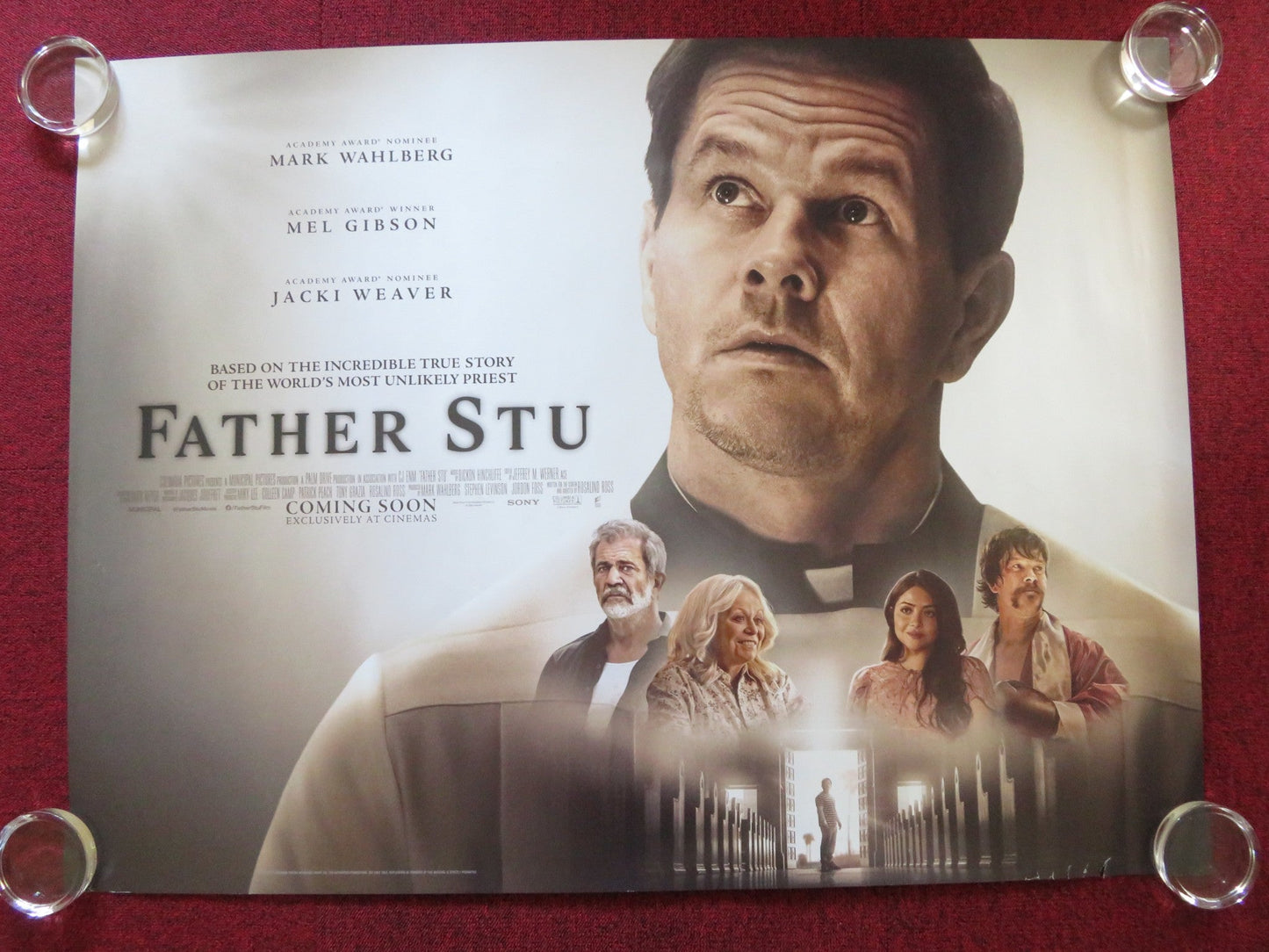 FATHER STU UK QUAD ROLLED POSTER MARK WAHLBERG MEL GIBSON 2022 Rendezvous Cinema Movie posters