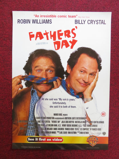 FATHERS' DAY VHS VIDEO POSTER ROBIN WILLIAMS BILLY CRYSTAL 1997 Rendezvous Cinema Movie posters