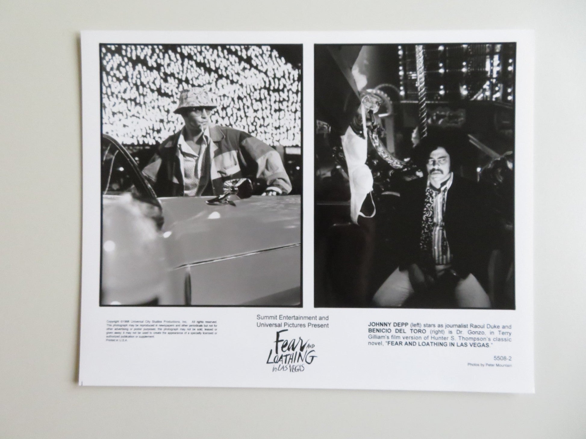 FEAR AND LOATHING IN LAS VEGAS PRESS KIT 1998 JOHNNY DEPP BENICIO DEL TORO Movie posters