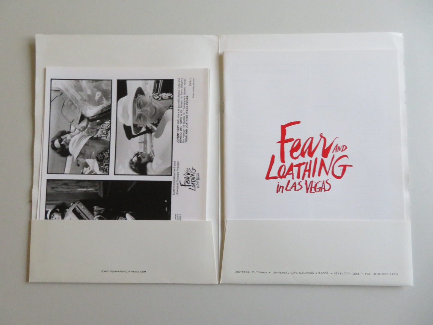 FEAR AND LOATHING IN LAS VEGAS PRESS KIT 1998 JOHNNY DEPP BENICIO DEL TORO Movie posters