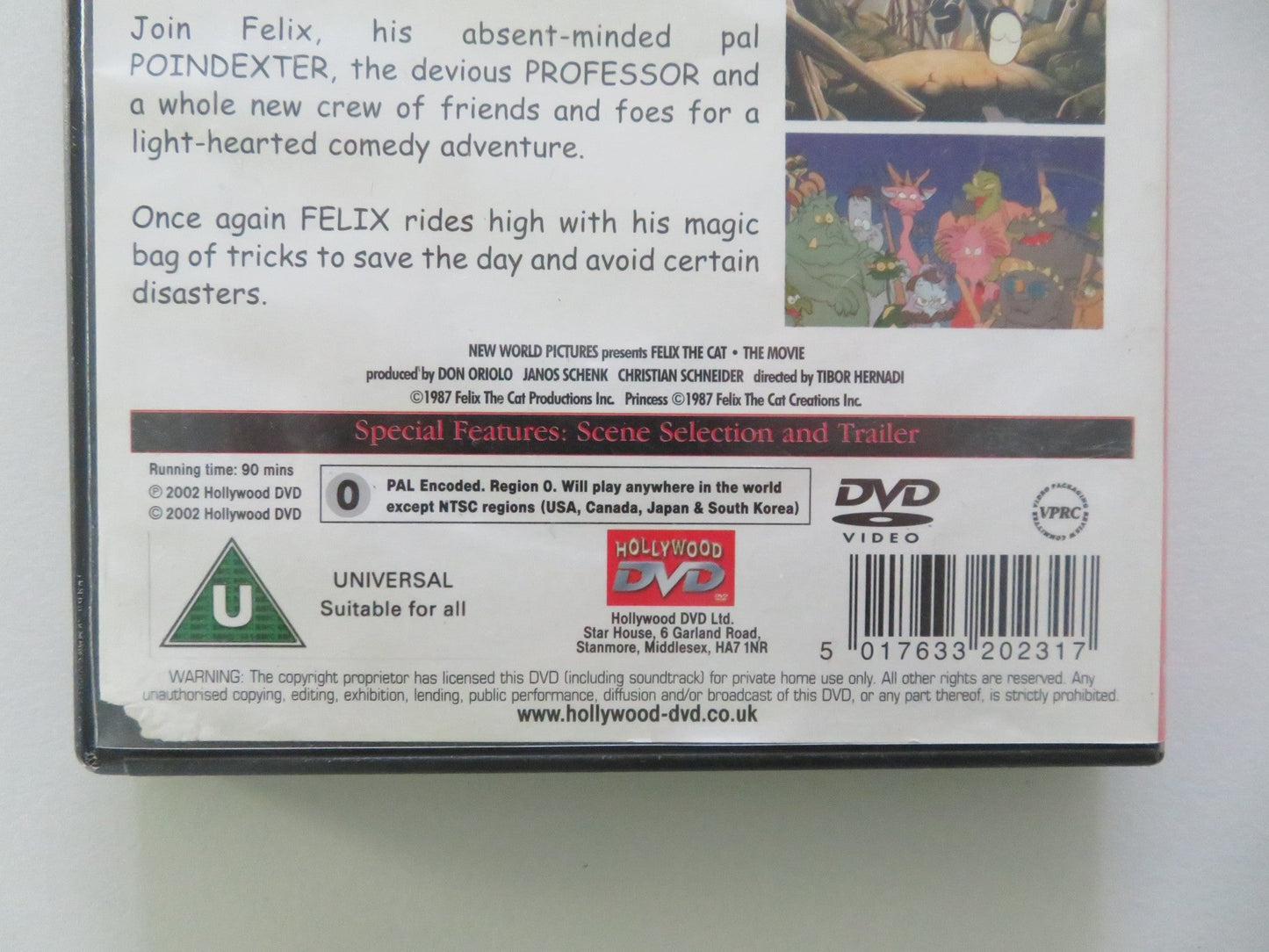 FELIX THE CAT: THE MOVIE (DVD) CHRIS PHILLIPS MARBRY STEWART 1988 REGION 0 Movie posters