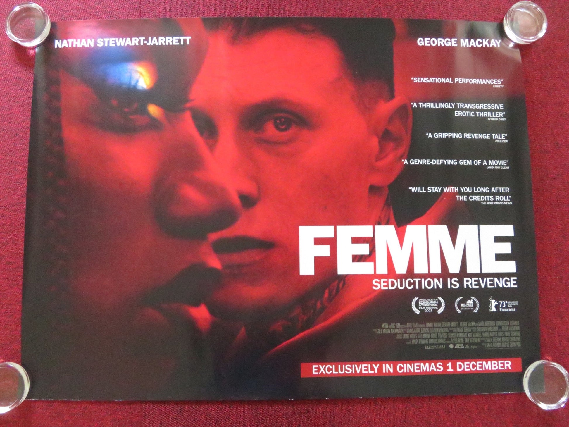 FEMME UK QUAD ROLLED POSTER GEORGE MCKAY JOHN MCCCREA 2023 Rendezvous Cinema Movie posters
