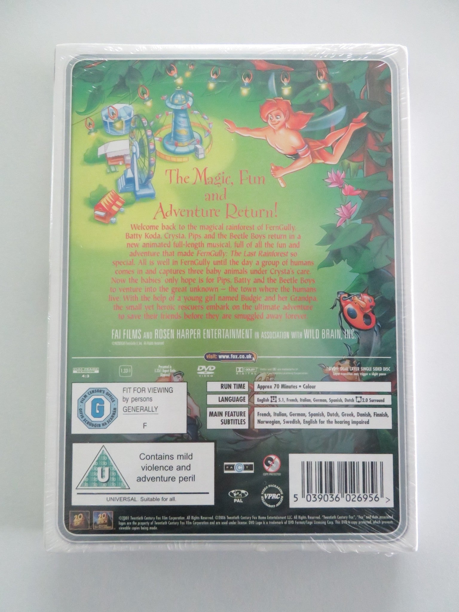 FERNGULLY 2: THE MAGICAL RESCUE (DVD) JAMES S. BAKER 1998 REGION 2 Movie posters