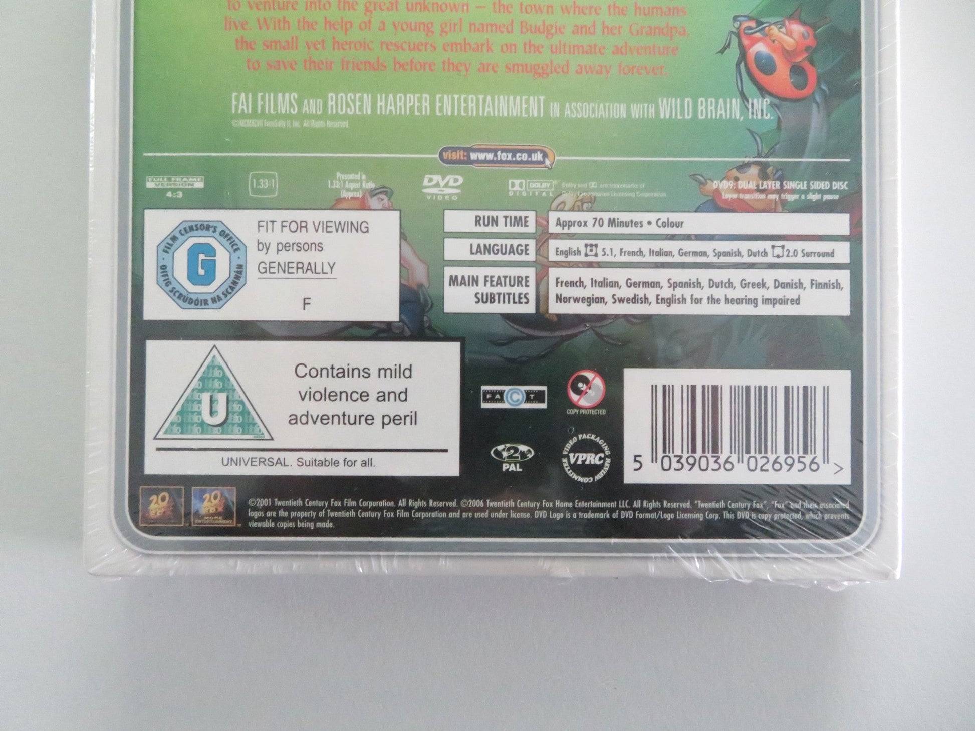 FERNGULLY 2: THE MAGICAL RESCUE (DVD) JAMES S. BAKER 1998 REGION 2 Movie posters