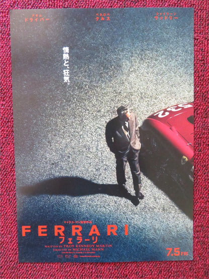 FERRARI JAPANESE CHIRASHI (B5) POSTER ADAM DRIVER PENELOPE CRUZ 2023 Rendezvous Cinema Movie posters