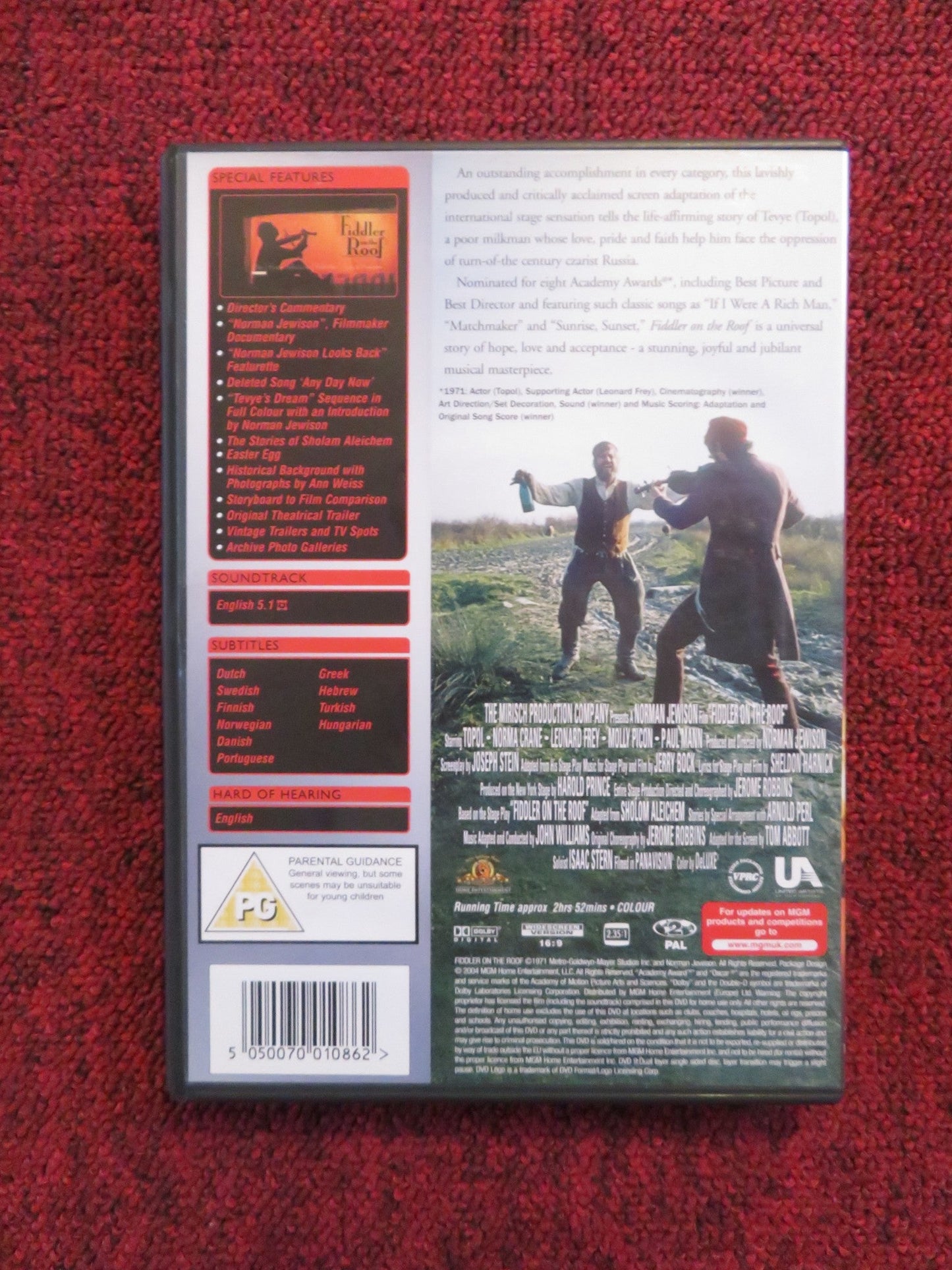 FIDDLE ON THE ROOF - SPECIAL EDITION (DVD) TOPOL NORMA CRANE 1971 REGION 2 Rendezvous Cinema Movie posters