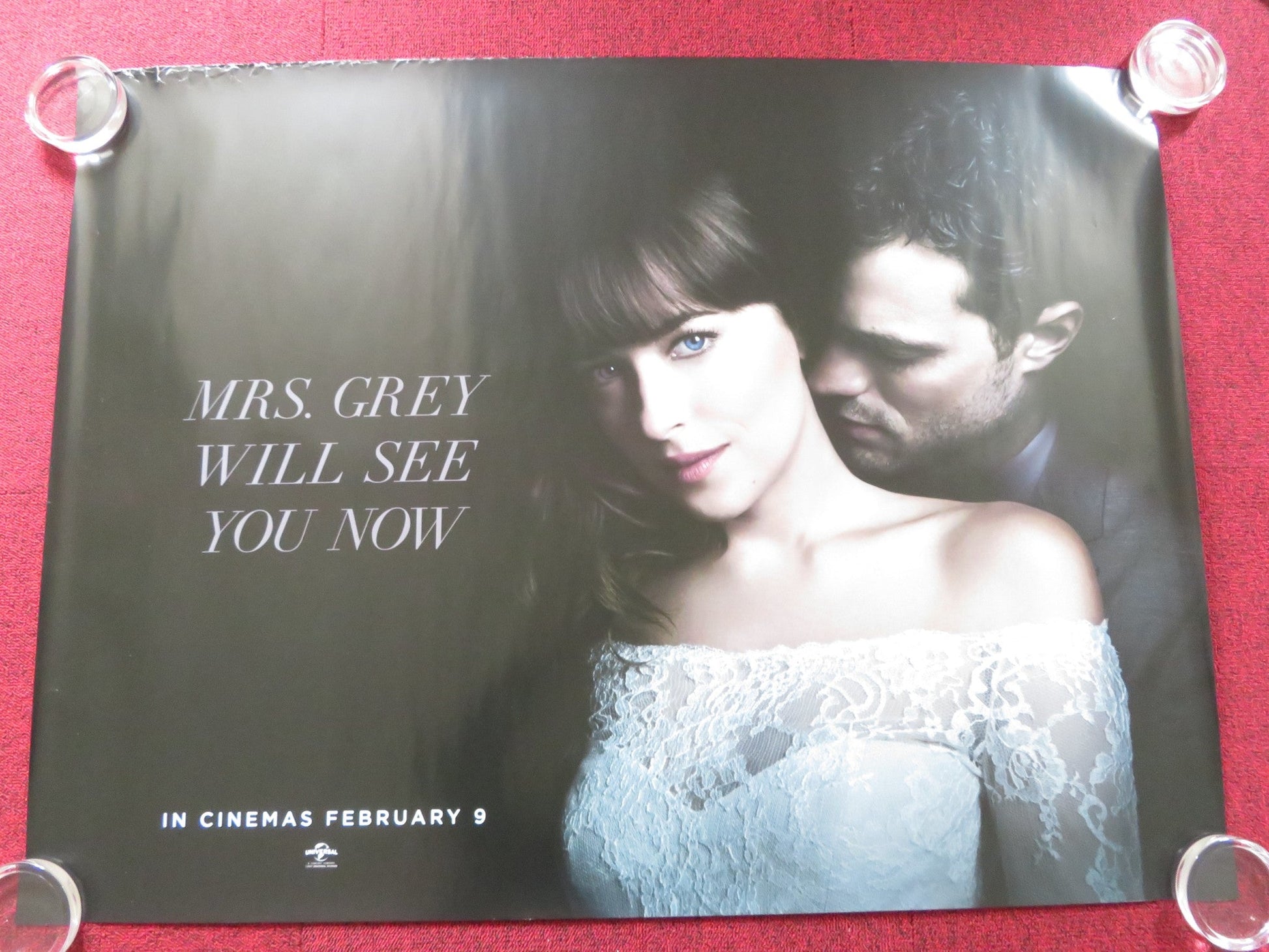 FIFTY SHADES DARKER UK QUAD ROLLED POSTER JAMIE DORNAN DAKOTA JOHNSON 2017 Rendezvous Cinema Movie posters