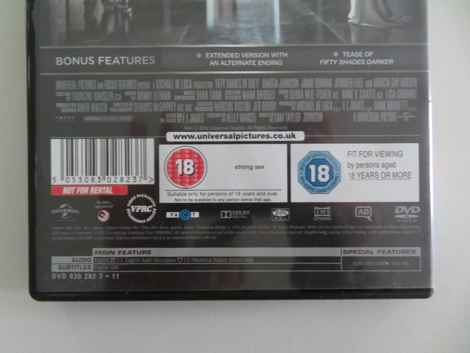 FIFTY SHADES OF GREY - UNSEEN EDITION (DVD) DAKOTA JOHNSON 2015 REGION 2, 4 Movie posters