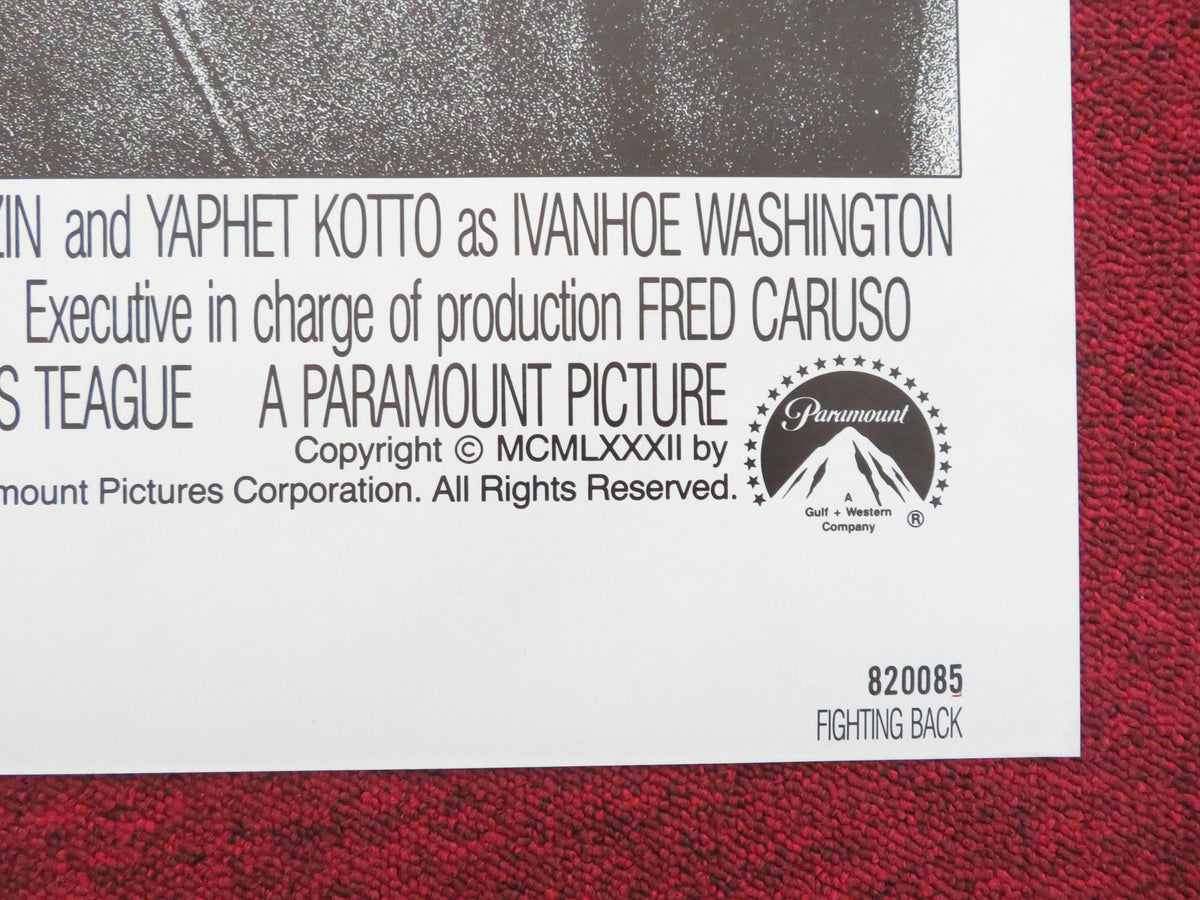 Fighting Back Folded US One Sheet Poster Tom Skerritt Patti LuPone 1982 Movie posters