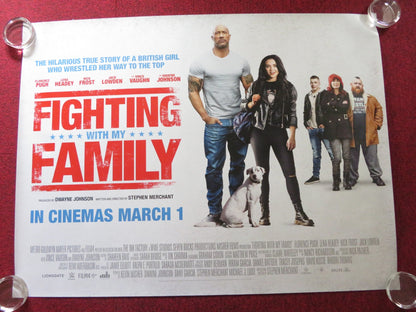 FIGHTING WITH MY FAMILY UK QUAD ROLLED POSTER NICK FROST LENA HEADEY 2019 Rendezvous Cinema Movie posters