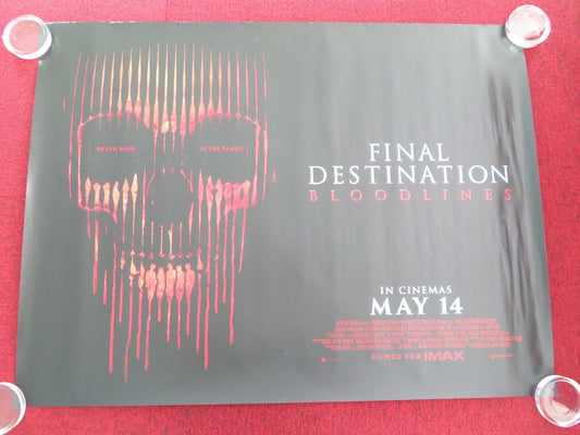 FINAL DESTINATION: BLOODLINES UK QUAD ROLLED POSTER KAITLYN SANTA JUANA 2025 Movie posters