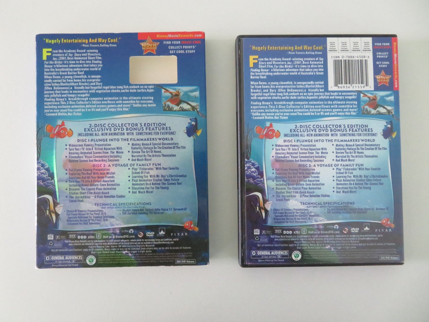 Finding Nemo - 2 disc collector's edition (DVD) Disney A. Gould 2003 Region 1 Movie posters