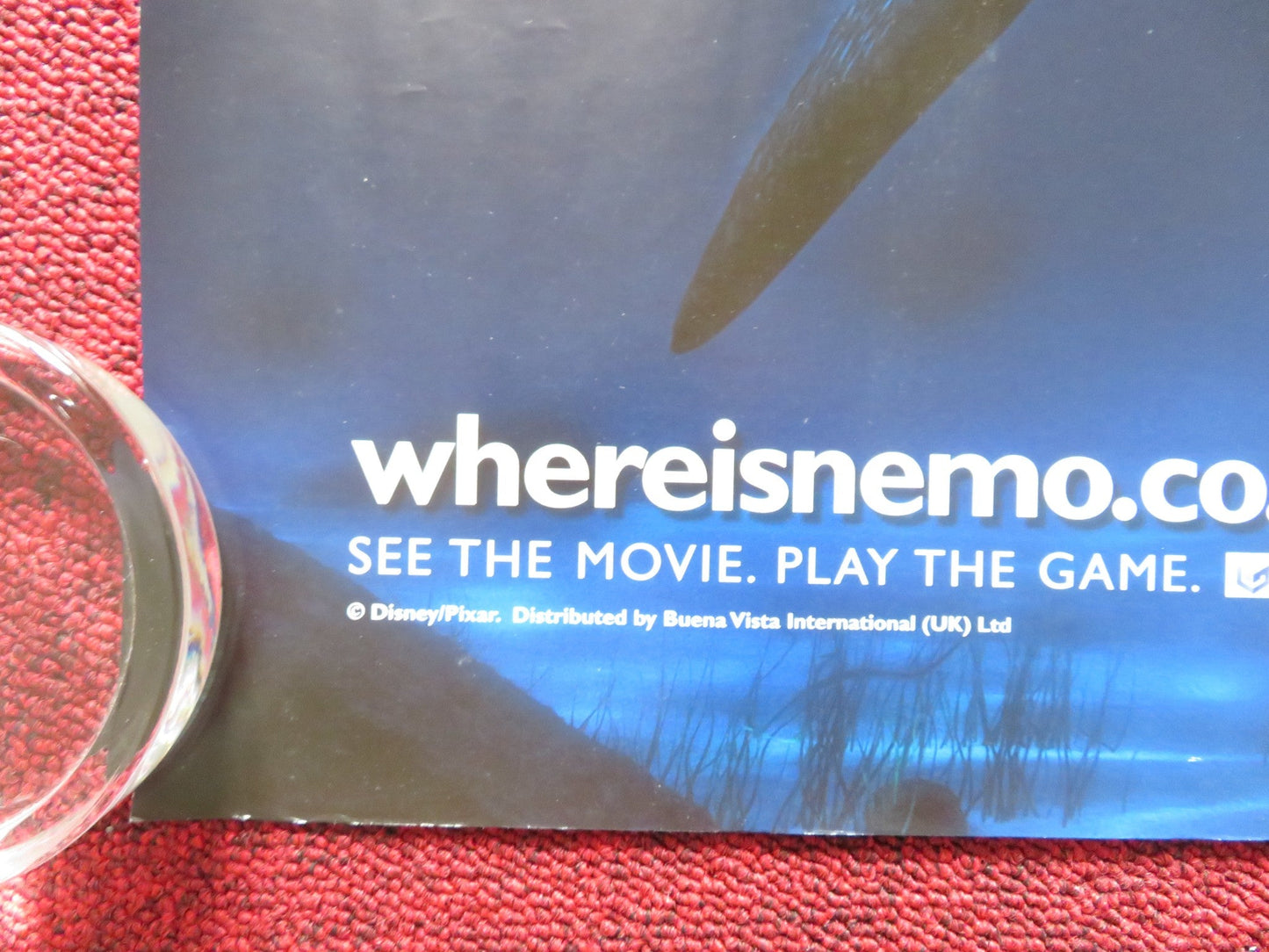 FINDING NEMO - B UK QUAD ROLLED POSTER DISNEY WILLEM DAFOE E. DEGENERES 2003 Rendezvous Cinema Movie posters