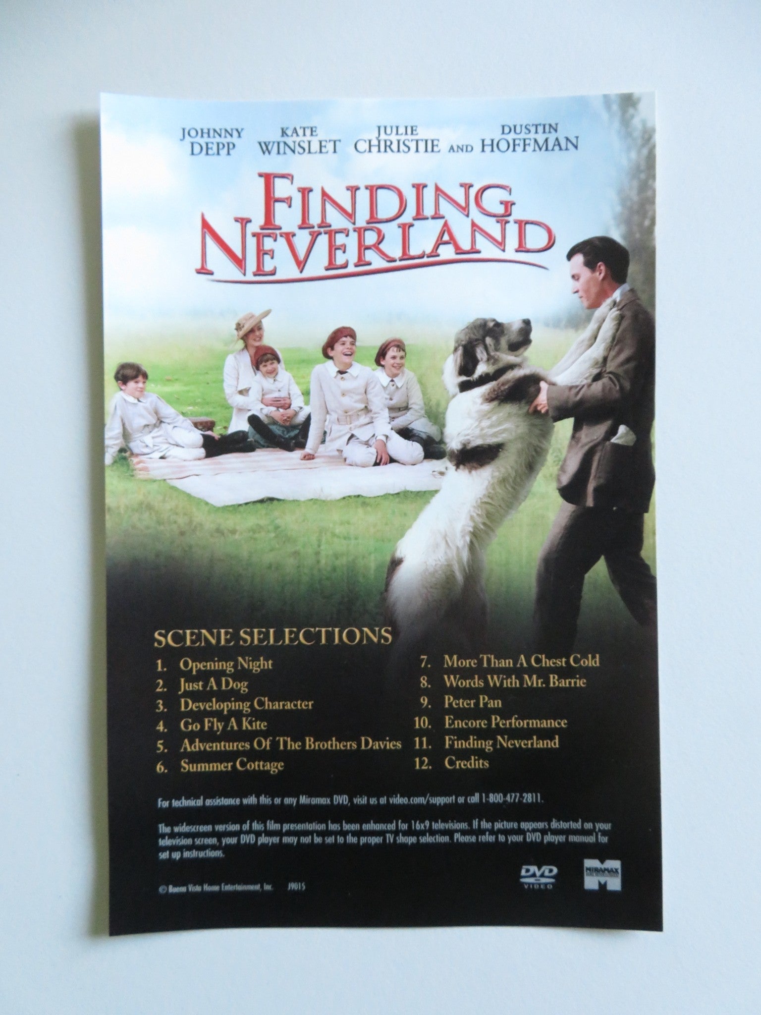 FINDING NEVERLAND (DVD) JOHNNY DEPP KATE WINSLET 2004 REGION 1 - Rendezvous Cinema