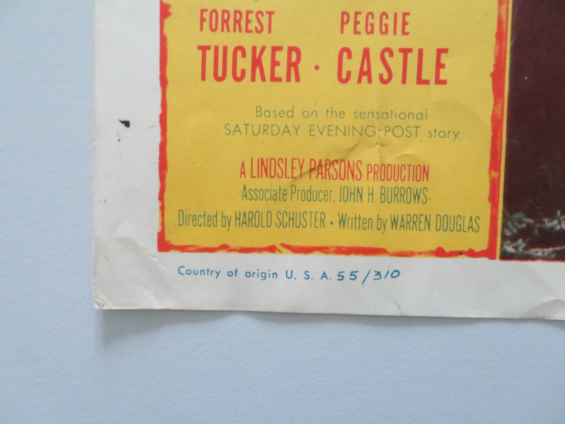 FINGER MAN - D US LOBBY CARD FRANK LOVEJOY FORREST TUCKER 1955 Rendezvous Cinema Movie posters