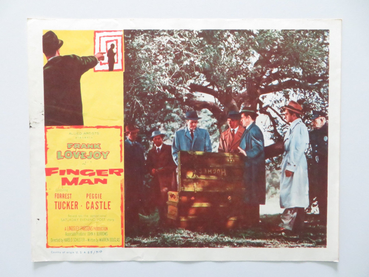 FINGER MAN - D US LOBBY CARD FRANK LOVEJOY FORREST TUCKER 1955 Rendezvous Cinema Movie posters