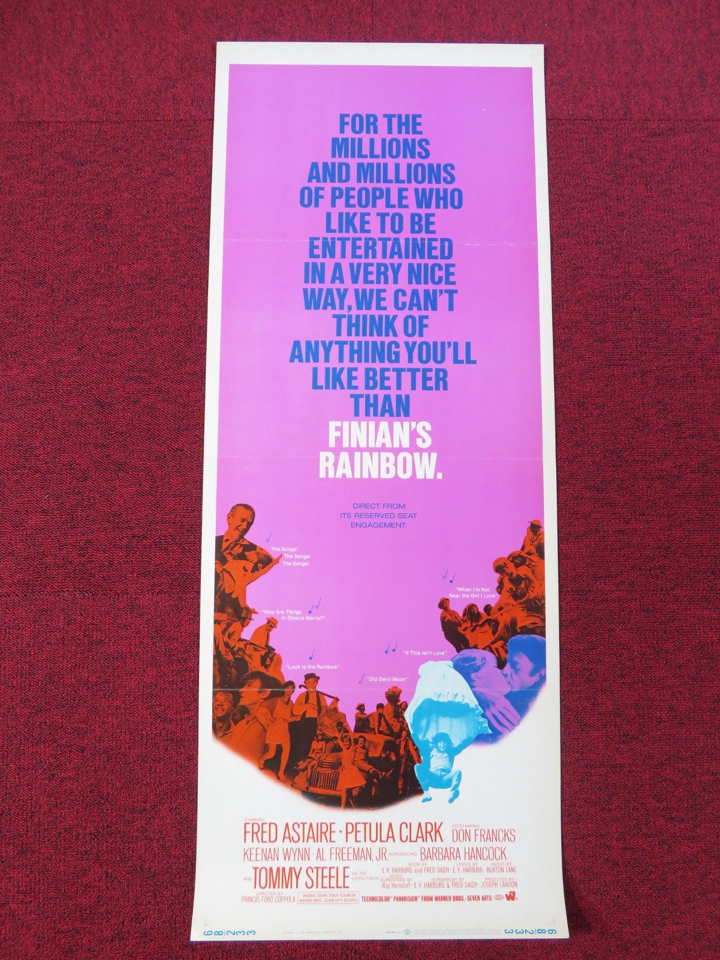 FINIAN'S RAINBOW US INSERT POSTER FRED ASTAIRE PETULA CLARK 1968 Rendezvous Cinema Movie posters