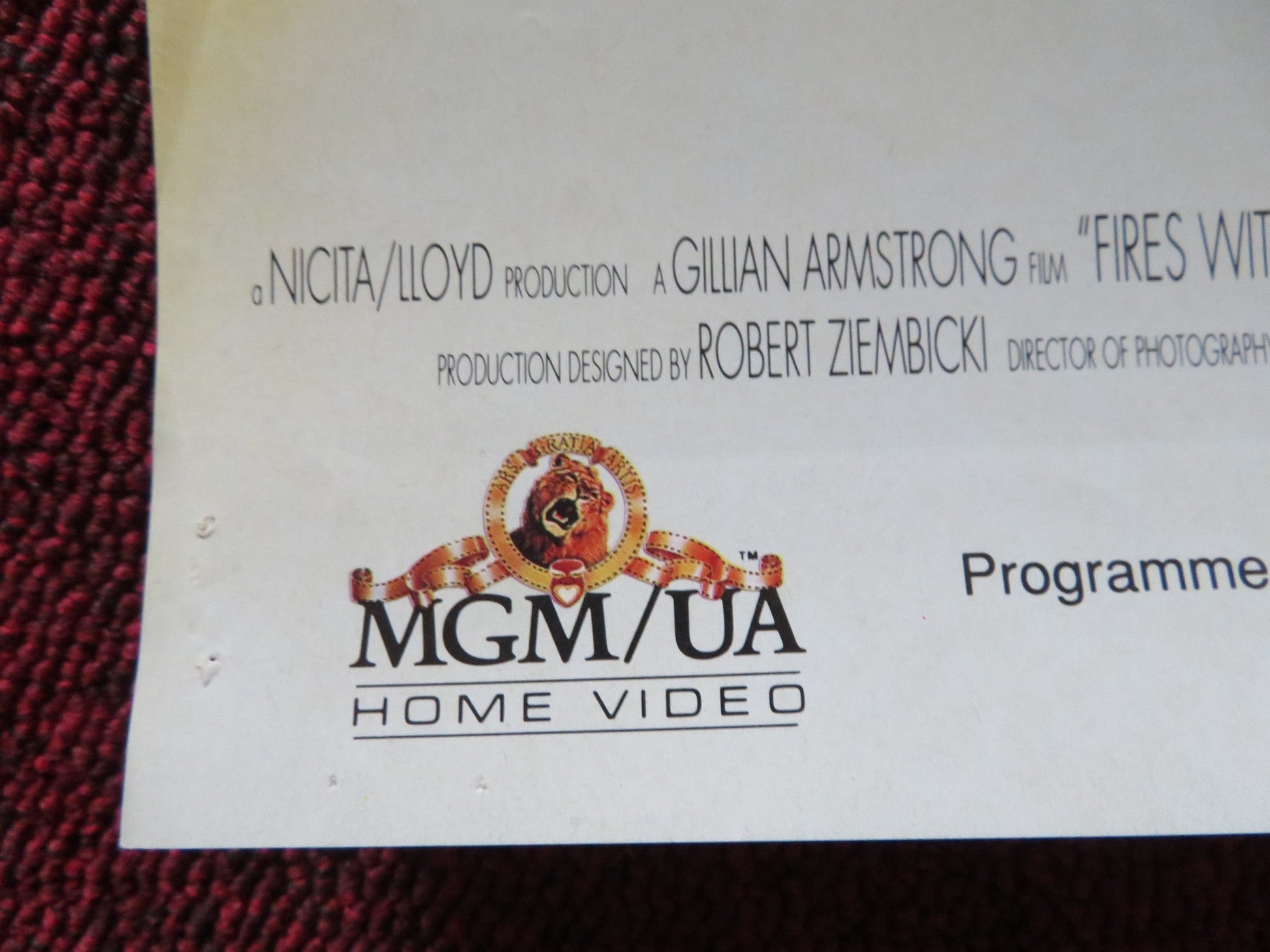 FIRES WITHIN VHS VIDEO POSTER JIMMY SMITS GRETA SCACCHI 1991 Rendezvous Cinema Movie posters