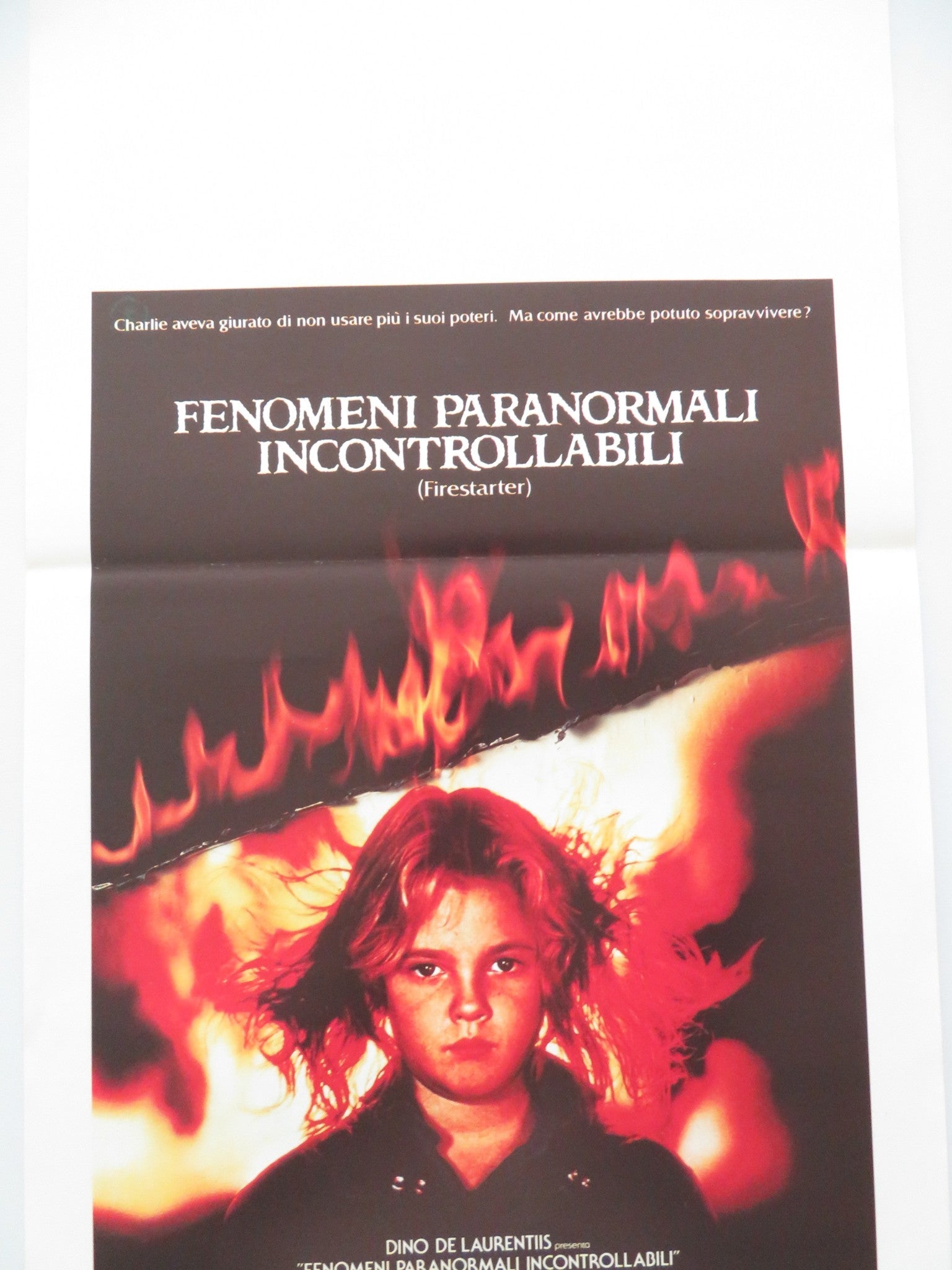 FIRESTARTER ITALIAN LOCANDINA POSTER DREW BARRYMORE DAVID KEITH KING 1984 Movie posters