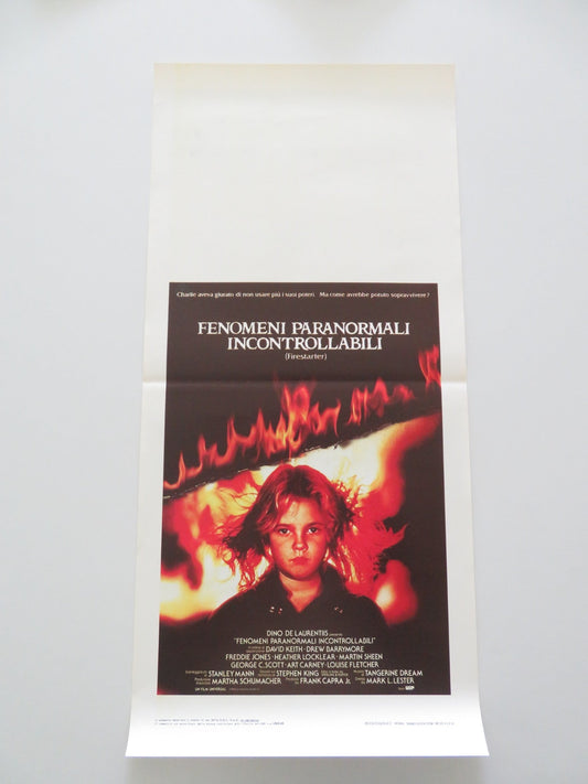 FIRESTARTER ITALIAN LOCANDINA POSTER DREW BARRYMORE DAVID KEITH KING 1984 Movie posters